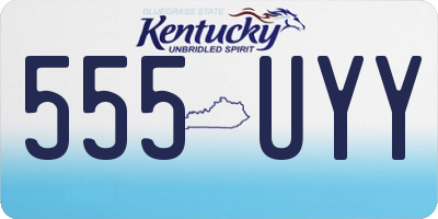 KY license plate 555UYY