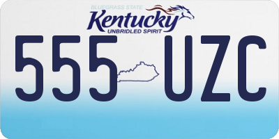 KY license plate 555UZC