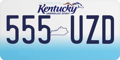 KY license plate 555UZD
