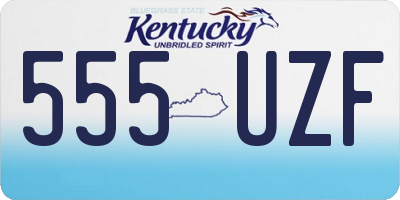 KY license plate 555UZF