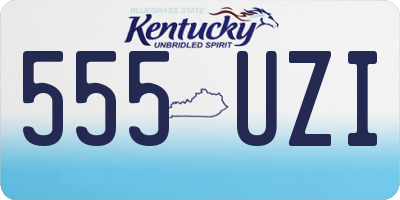 KY license plate 555UZI