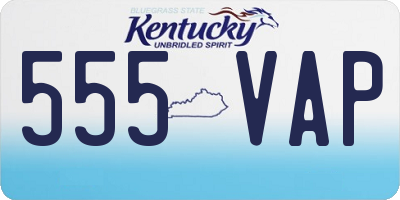 KY license plate 555VAP