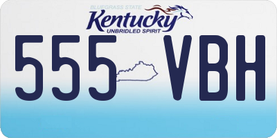 KY license plate 555VBH