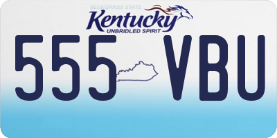 KY license plate 555VBU