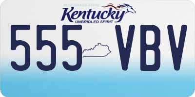 KY license plate 555VBV