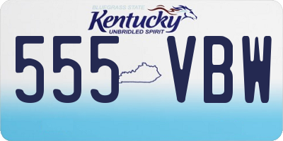 KY license plate 555VBW