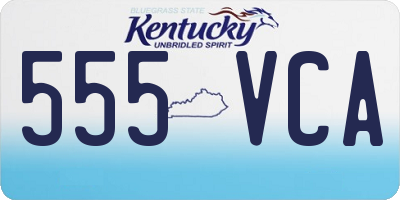 KY license plate 555VCA