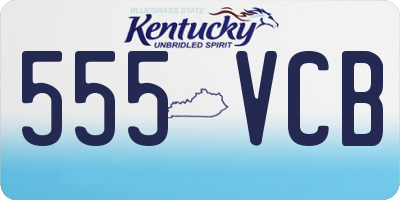 KY license plate 555VCB