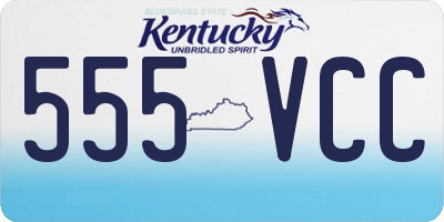 KY license plate 555VCC