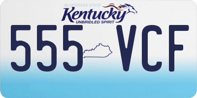 KY license plate 555VCF