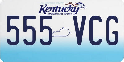 KY license plate 555VCG