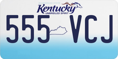 KY license plate 555VCJ