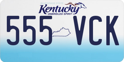 KY license plate 555VCK