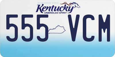 KY license plate 555VCM