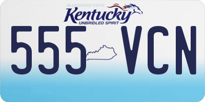 KY license plate 555VCN