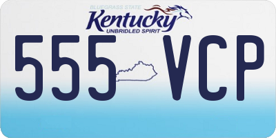 KY license plate 555VCP