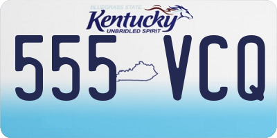 KY license plate 555VCQ