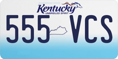 KY license plate 555VCS