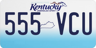 KY license plate 555VCU