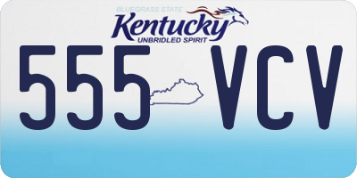 KY license plate 555VCV