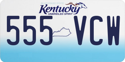 KY license plate 555VCW