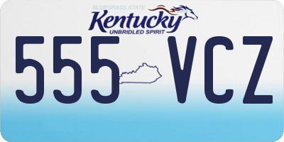 KY license plate 555VCZ