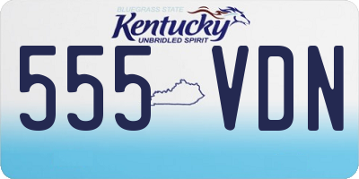 KY license plate 555VDN