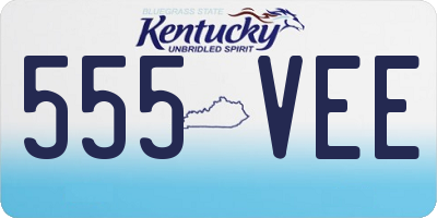KY license plate 555VEE