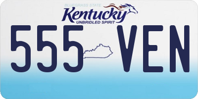 KY license plate 555VEN