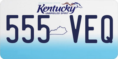 KY license plate 555VEQ