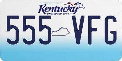KY license plate 555VFG