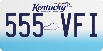 KY license plate 555VFI