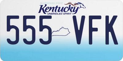 KY license plate 555VFK