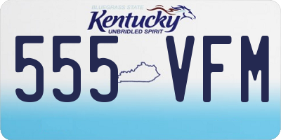 KY license plate 555VFM