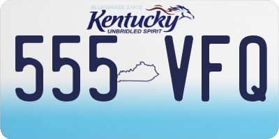 KY license plate 555VFQ
