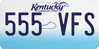 KY license plate 555VFS