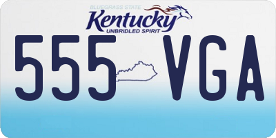KY license plate 555VGA