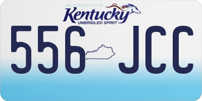 KY license plate 556JCC