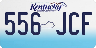 KY license plate 556JCF