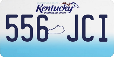 KY license plate 556JCI