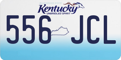 KY license plate 556JCL