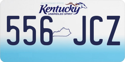KY license plate 556JCZ