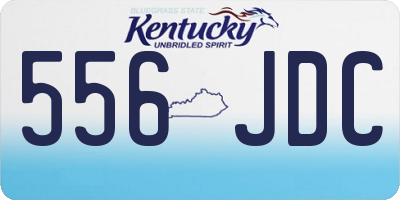 KY license plate 556JDC