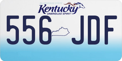 KY license plate 556JDF