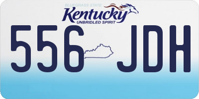 KY license plate 556JDH
