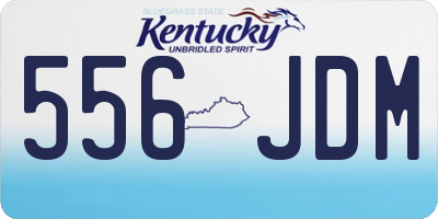 KY license plate 556JDM