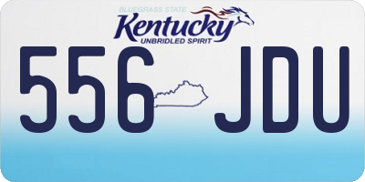 KY license plate 556JDU