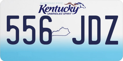 KY license plate 556JDZ