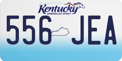 KY license plate 556JEA