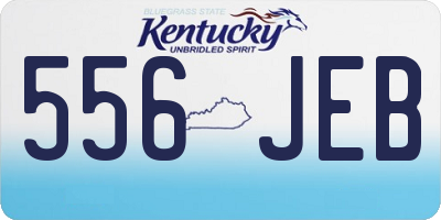 KY license plate 556JEB